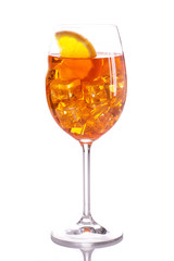Light alcoholic drink isolated on white. Spritz