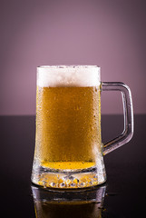 Mug of cold beer
