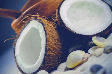Fresh Open Coconut