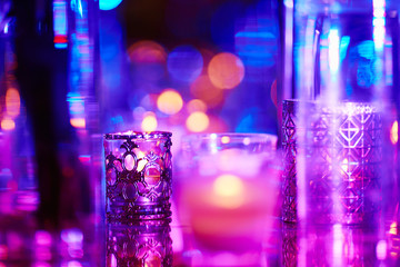 Beautiful table set with candles