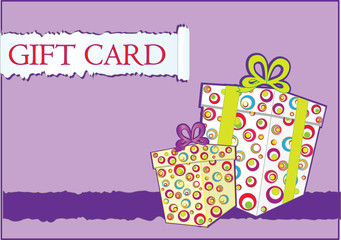  gift card with the inscription, and gift background vector image