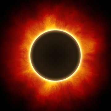 Sun eclipse with corona