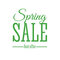 Spring Sale Lettering Design Background