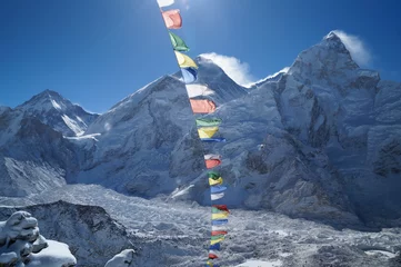 Crédence de cuisine en verre imprimé Lhotse View of Mount Everest, Lhotse and Nuptse from Kala Patthar