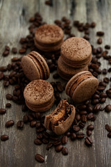 French pastry makaron. Selective focus.