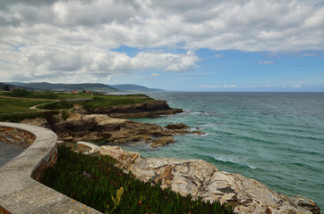 Fototapeta na wymiar Spanish destination, Galicia, north-west region, Foz cliffs