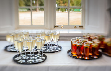Wedding punch and champagne