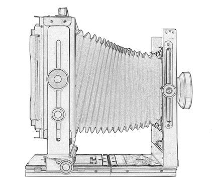 Illustration Of Large Format Camera