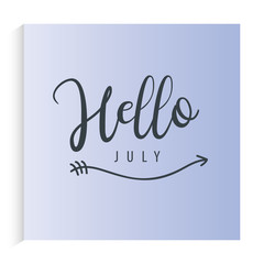 July Greeting Background With Pastel Color