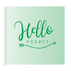 August Greeting Background With Pastel Color