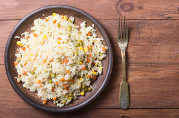 fried rice in plate