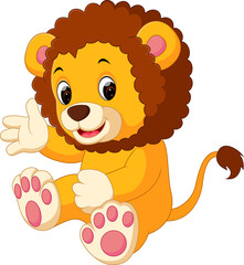 cute lion cartoon