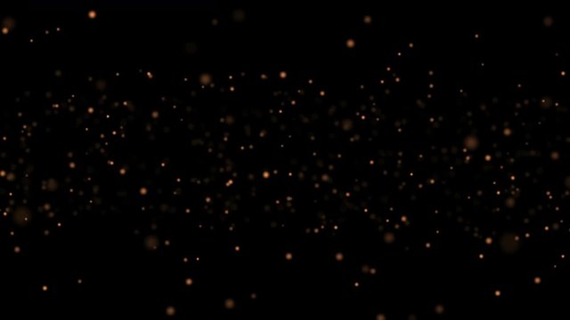 Abstract background with shining bokeh sparkles. Smooth animation looped. With a central place for your logo text. Abstract golden bokeh particles seamless loop