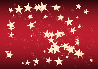 Vector Christmas Party design background template red color with star and bokeh. Vector illustration EPS10