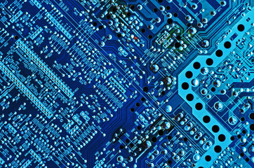 Circuit board. Electronic computer hardware technology. Motherboard digital chip