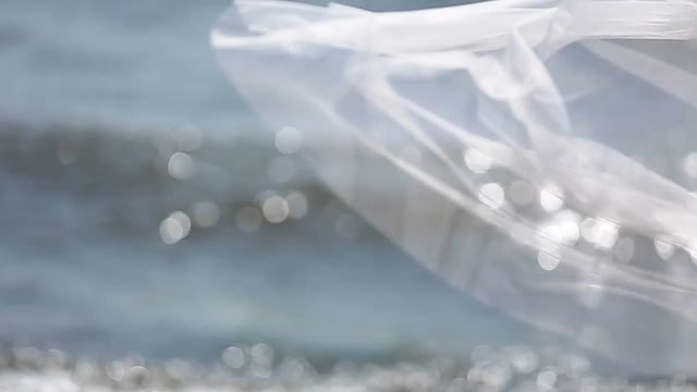 Bridal veil in windy weather slowmotion