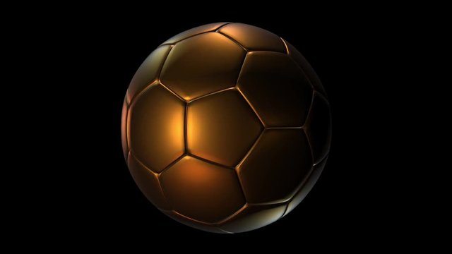 Ballon d'or football rotation cot&eacute; 3D
