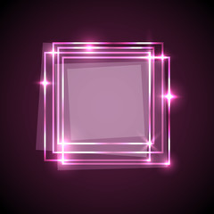 Abstract background with pink squares banner