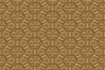 Wide abstract golden repeating background
