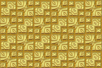 Wide abstract golden repeating background