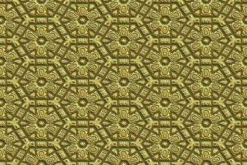 Wide abstract golden repeating background