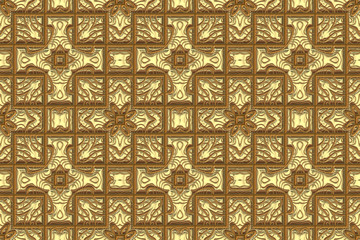Wide abstract golden repeating background