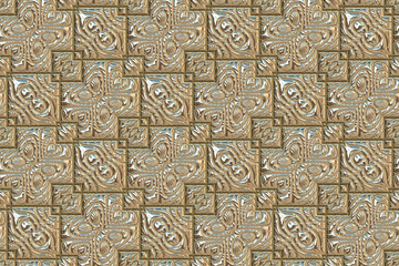 Wide abstract golden repeating background