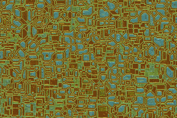 Wide repeating abstract electronic background