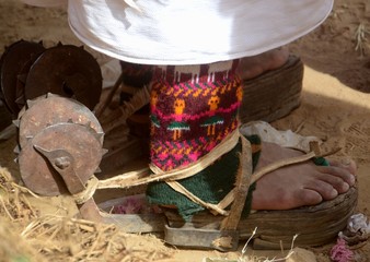 Traditional Bolivian footwear worn during dances and other ceremony's.