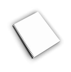 White   notebook mockup - 3D illustration