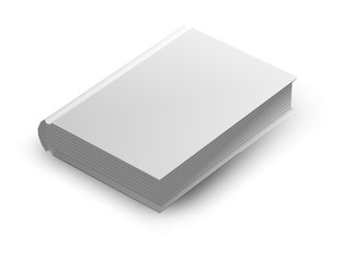 White  book mockup - 3D illustration