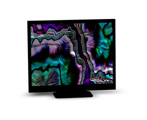 Black   monitor screen mockup - 3D illustration