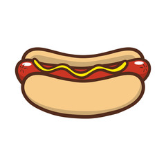 Cartoon Hotdog Vector Illustration