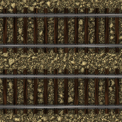 Continuous rails  pattern. Railway background