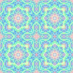 Continuous  fractal astral worlds pattern. Spiritual trance vision.  