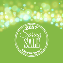 Spring Sale Lettering Design Background