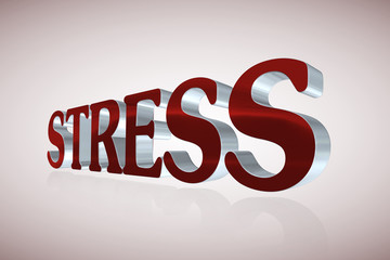 Stress lettering - 3D illustration