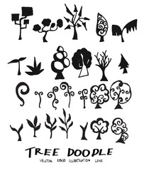 tree doodle set