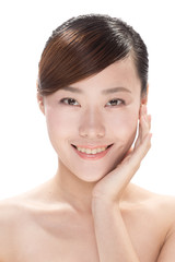 Obraz na płótnie Canvas facial makeup of young asian beautiful woman