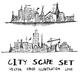 city doodle set