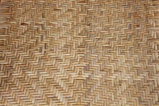 Machine woven wicker with a beautiful pattern.