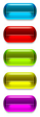 Set of glass vector buttons

