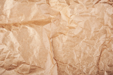 Texture of craft crumpled paper