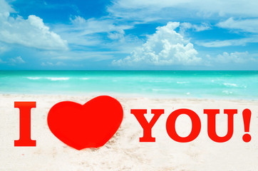 Valentine's day background on the Miami beach