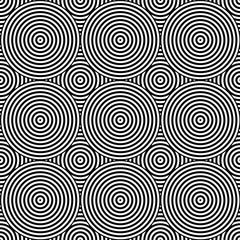 Vector repeating retro concentric black and white background