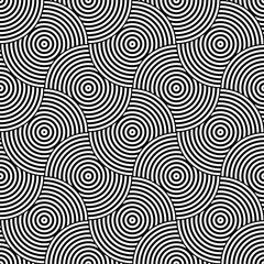 Obraz premium Vector repeating retro concentric black and white background