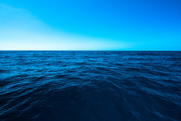 Obraz premium The Vast open sea, Blue dark and deep ocean