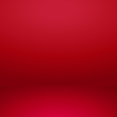 Vector of red empty studio room background, template mock up for