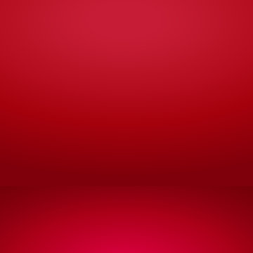 Vector Of Red Empty Studio Room Background, Template Mock Up For