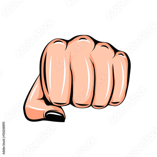 Download "Female Fist. Women Rights. Girl Power. Vector ...